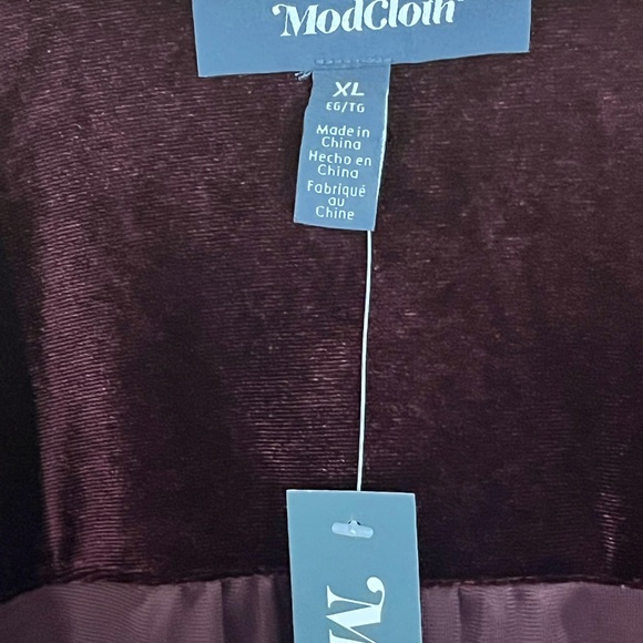 NWT Holiday ModCloth Velvet Wrap Dress - Picture 4 of 4